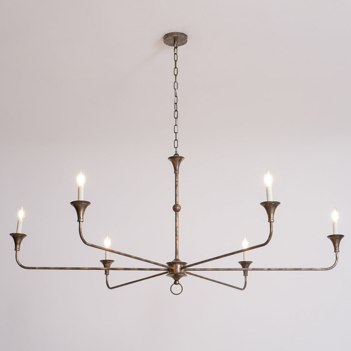 Elara Candle Chandelier – Modern Brass Candelabra Chandelier for Dining Room