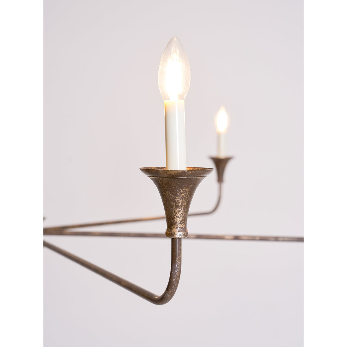 Elara Candle Chandelier – Modern Brass Candelabra Chandelier for Dining Room