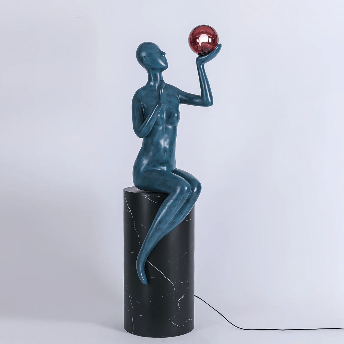 Celeste Poise Sculpture Floor Lamp with Marble Base