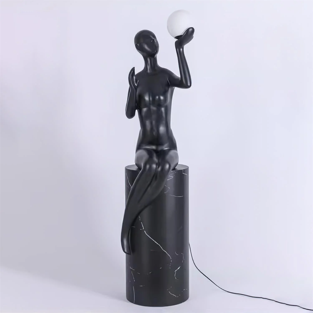 Celeste Poise Sculpture Floor Lamp with Marble Base