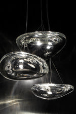Manta Drift Modern Glass Chandelier for Dining Room and Living Space