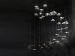 Manta Drift Modern Glass Chandelier for Dining Room and Living Space
