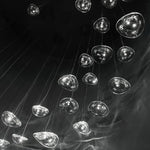 Manta Drift Modern Glass Chandelier for Dining Room and Living Space