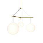 Celestial Orb Trio Pendant Light – Modern Glass Chandelier for Dining Room and Entryway