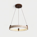 Celestial Orbit Travertine Chandelier – Modern Natural Stone Pendant Light