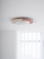 Celestial Travertine Ceiling Light – Modern Flush Mount LED Lamp