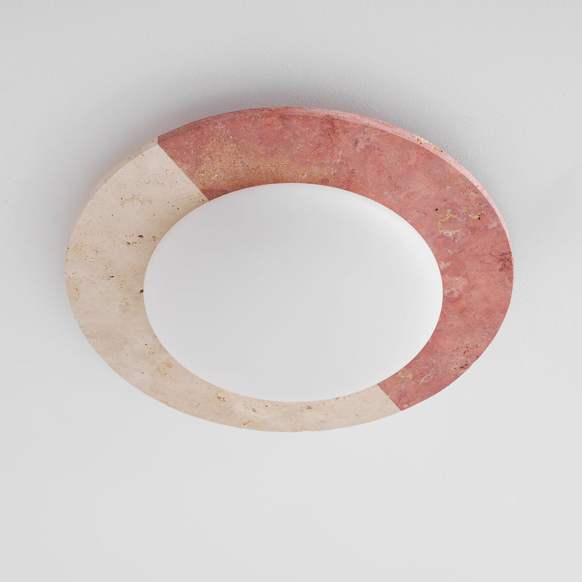 Celestial Travertine Ceiling Light – Modern Flush Mount LED Lamp
