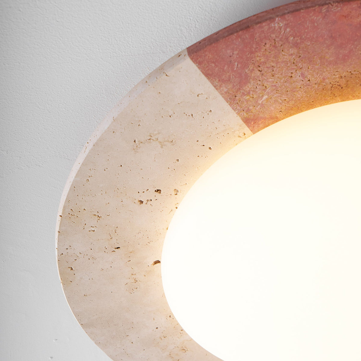 Celestial Travertine Ceiling Light – Modern Flush Mount LED Lamp