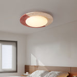 Celestial Travertine Ceiling Light – Modern Flush Mount LED Lamp