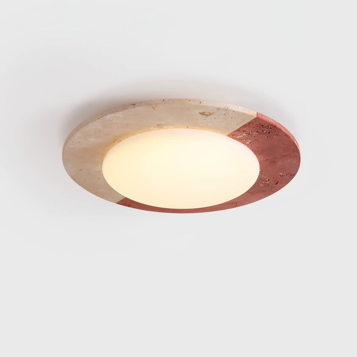 Celestial Travertine Ceiling Light – Modern Flush Mount LED Lamp
