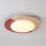 Celestial Travertine Ceiling Light – Modern Flush Mount LED Lamp