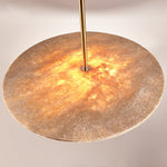 Celestial Travertine Pendant Light – Natural Stone & Gold