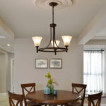 Celestine Glow Modern Glass Chandelier for Dining Room and Living Room