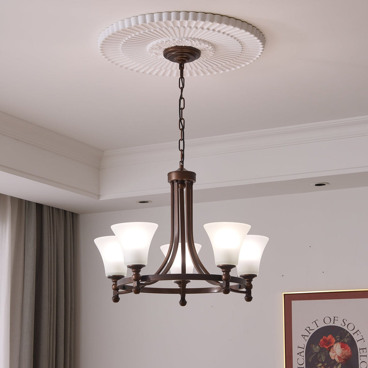 Celestine Glow Modern Glass Chandelier for Dining Room and Living Room