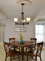 Celestine Glow Modern Glass Chandelier for Dining Room and Living Room