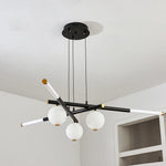 Cellar Suspension Modern LED Chandelier in Black and White