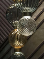 Celvara Sculptural Globe Pendant Light – Hand-Blown Glass Chandelier