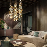 Celvara Sculptural Globe Pendant Light – Hand-Blown Glass Chandelier