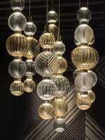 Celvara Sculptural Globe Pendant Light – Hand-Blown Glass Chandelier