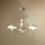 Celvara Modern Chandelier with Cream Acrylic Shades and Chrome Finish