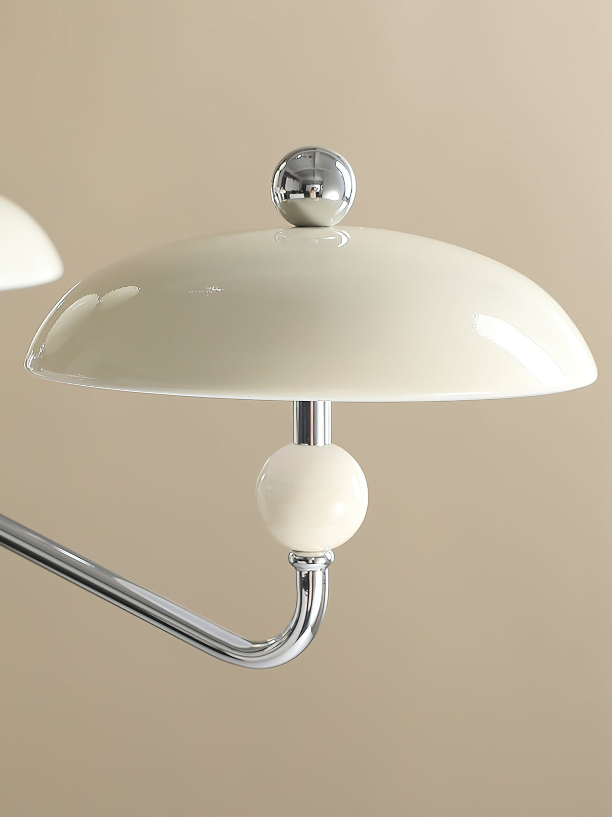 Celvara Modern Chandelier with Cream Acrylic Shades and Chrome Finish
