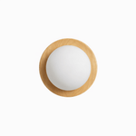 Celyra Halo Wall Sconce — Modern Wood Accent Light for Bedroom & Hallway
