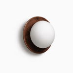 Celyra Halo Wall Sconce — Modern Wood Accent Light for Bedroom & Hallway