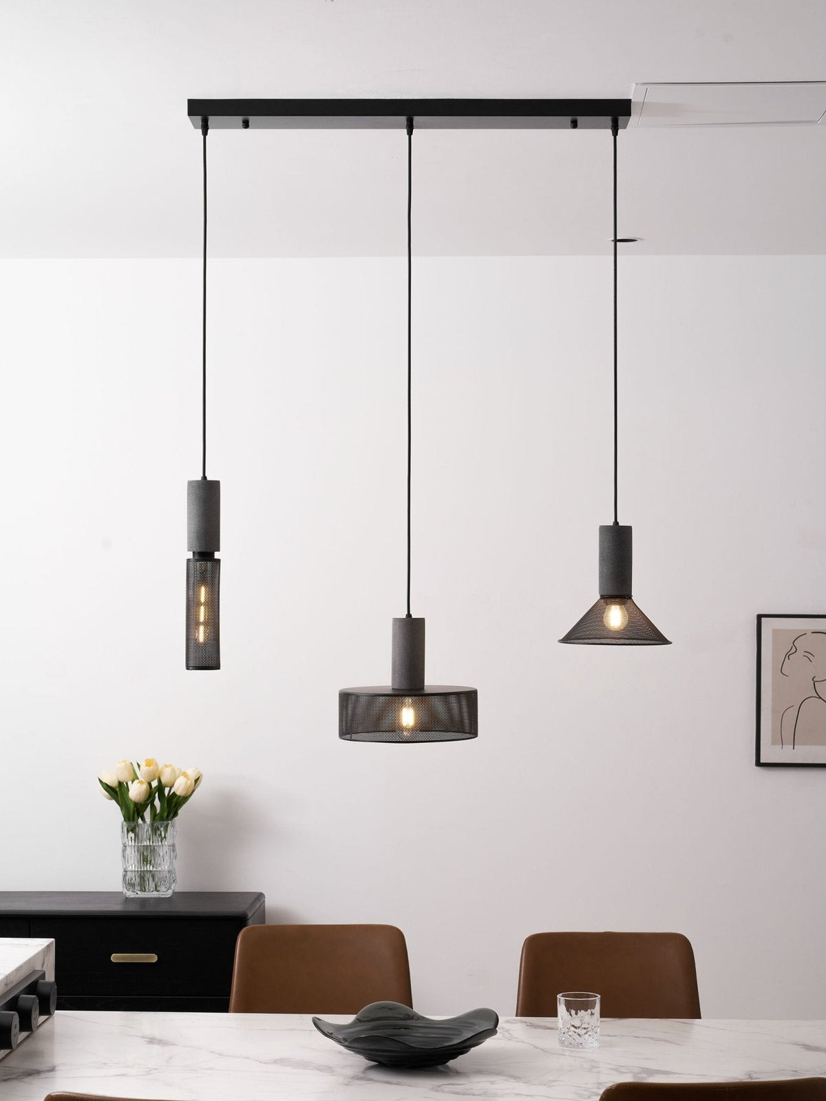Cement Mesh Pendant Light – Industrial Designer Hanging Lamp