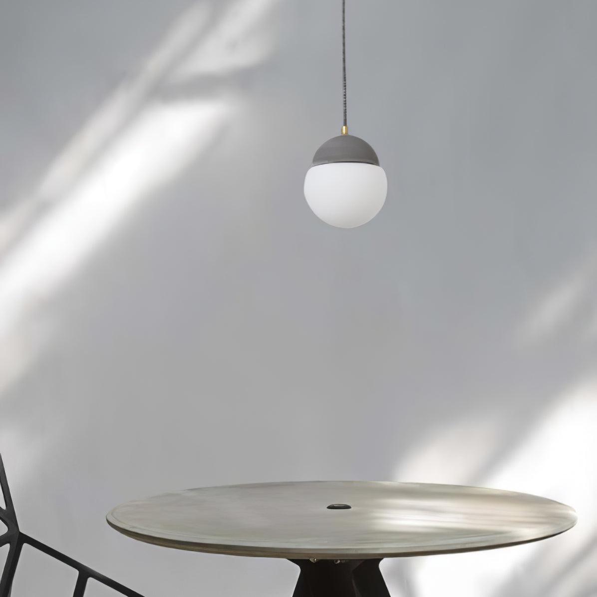 Eclipse Cement Pendant Light – Modern Minimalist Hanging Lamp for Dining & Living Spaces