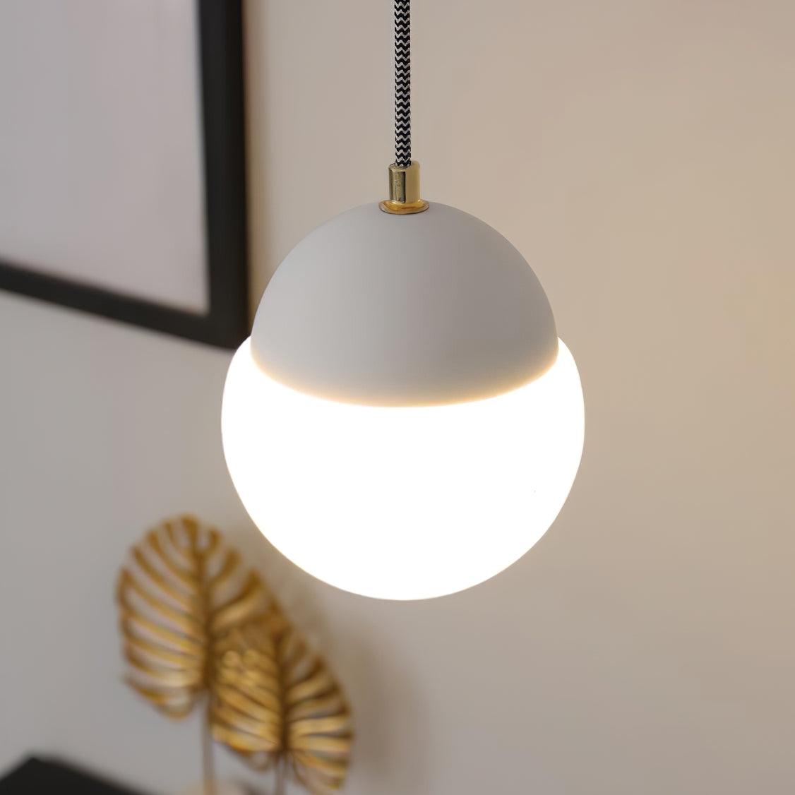Eclipse Cement Pendant Light – Modern Minimalist Hanging Lamp for Dining & Living Spaces