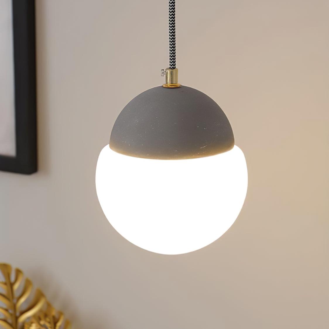 Eclipse Cement Pendant Light – Modern Minimalist Hanging Lamp for Dining & Living Spaces