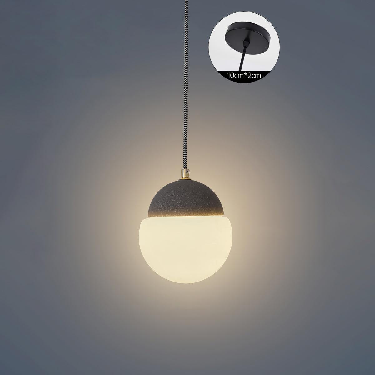 Eclipse Cement Pendant Light – Modern Minimalist Hanging Lamp for Dining & Living Spaces