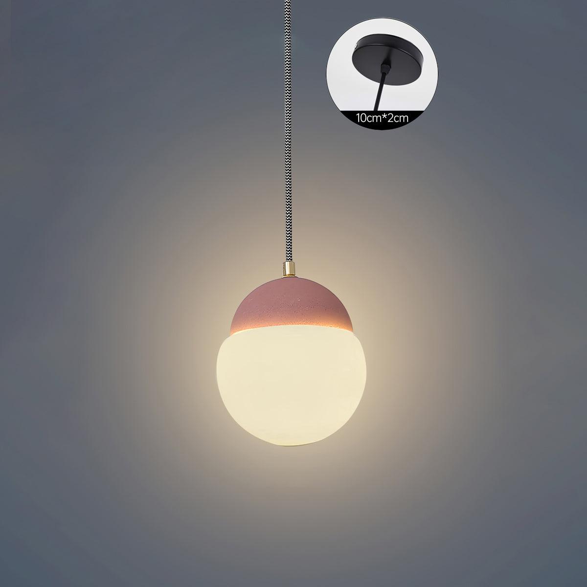 Eclipse Cement Pendant Light – Modern Minimalist Hanging Lamp for Dining & Living Spaces