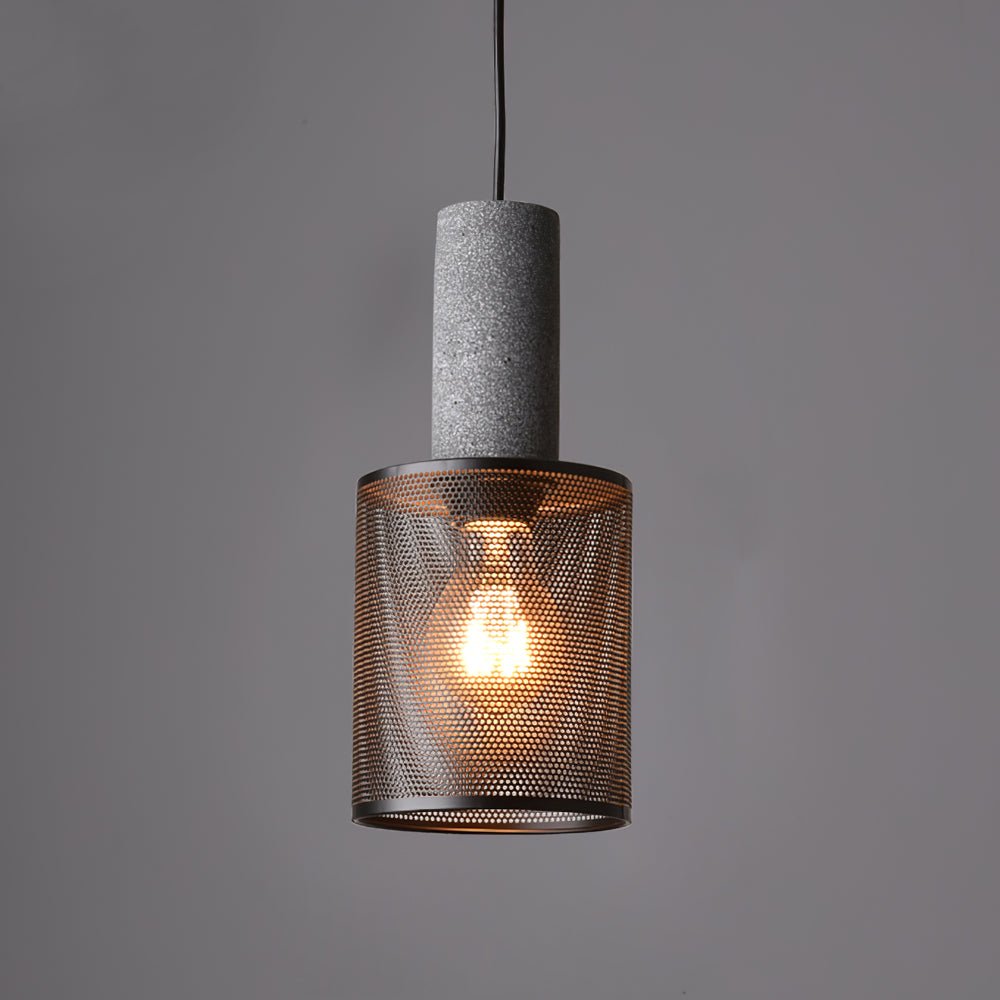 Cement Mesh Pendant Light – Industrial Designer Hanging Lamp