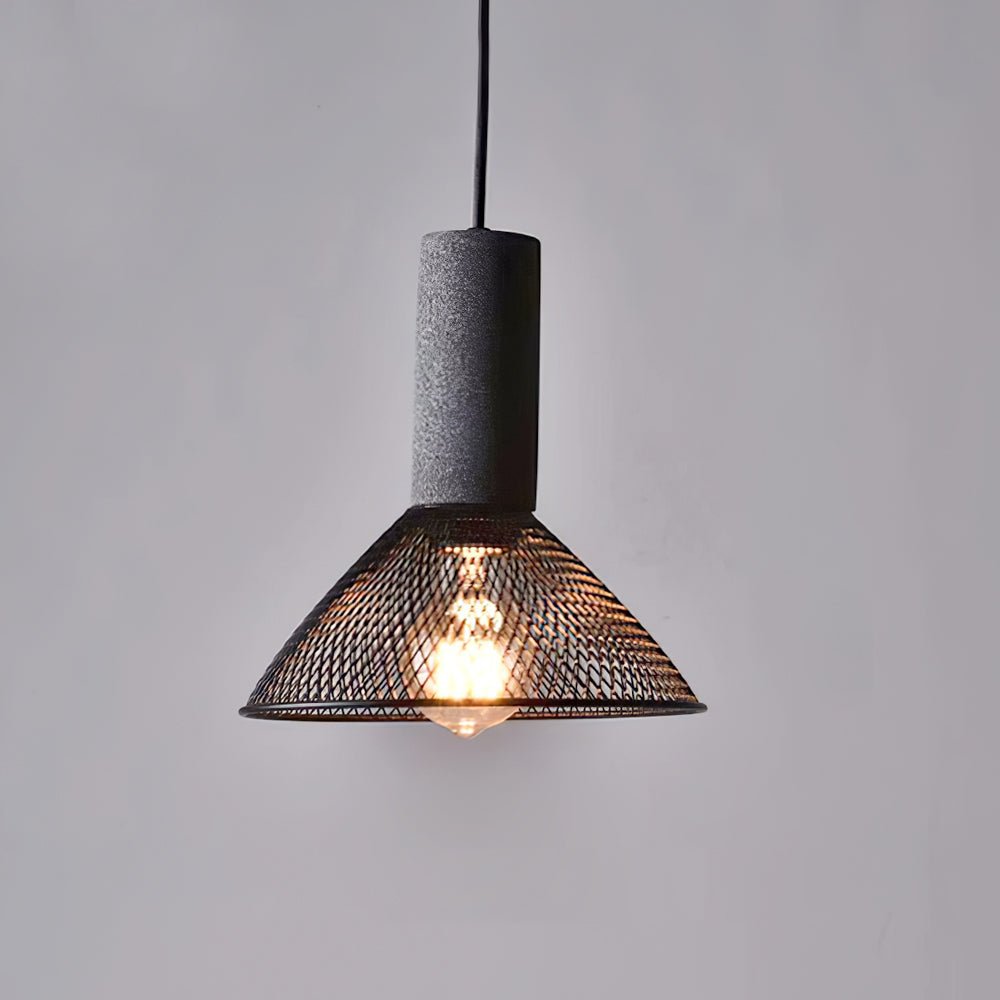 Cement Mesh Pendant Light – Industrial Designer Hanging Lamp