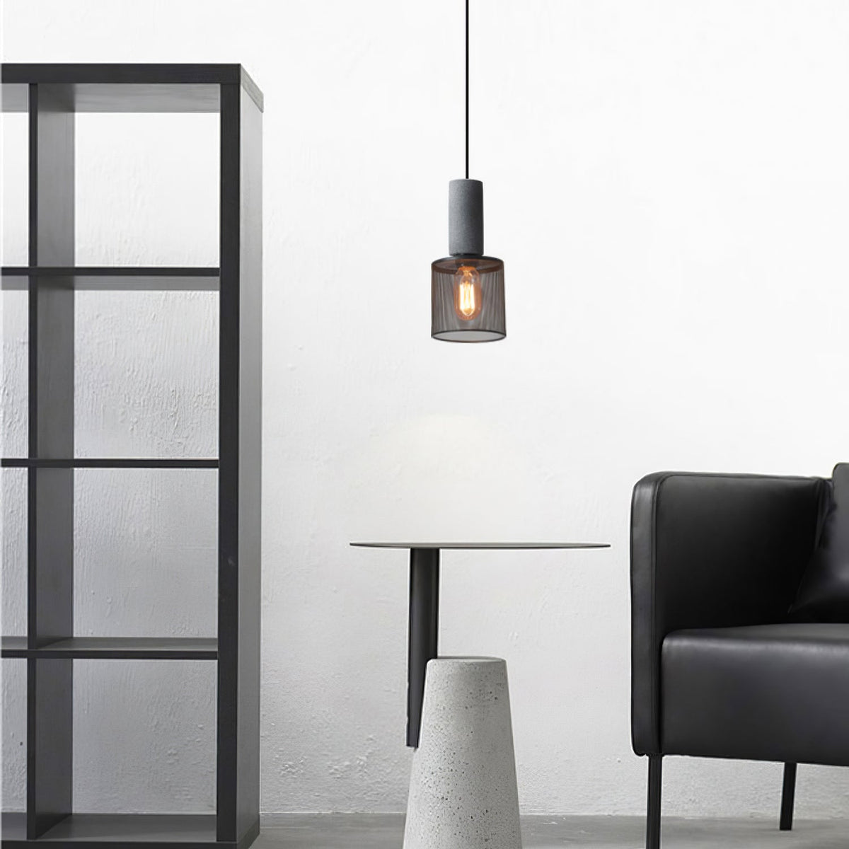 Cement Mesh Pendant Light – Industrial Designer Hanging Lamp