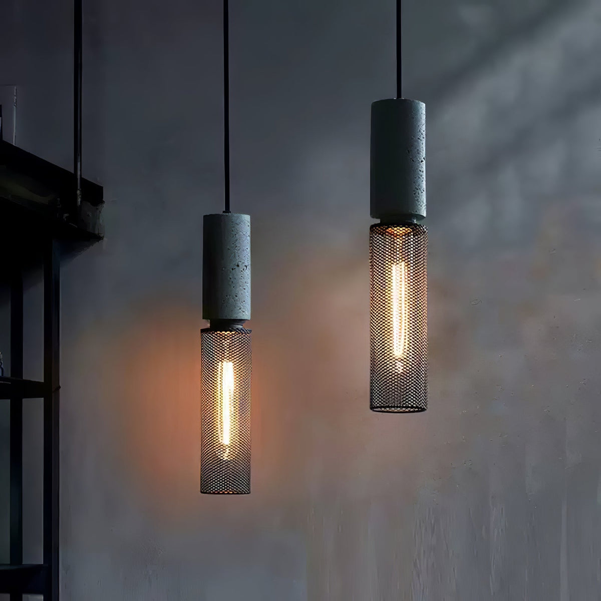 Cement Mesh Pendant Light – Industrial Designer Hanging Lamp