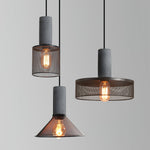 Cement Mesh Pendant Light – Industrial Designer Hanging Lamp