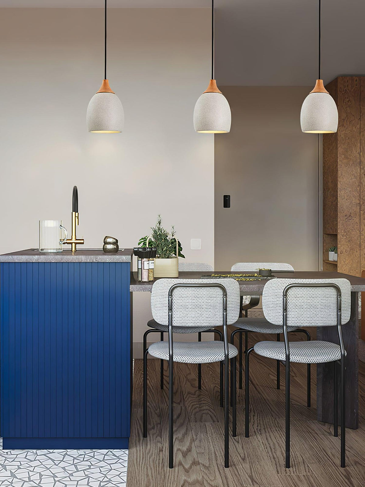cement-solid-wood-pendant-light
