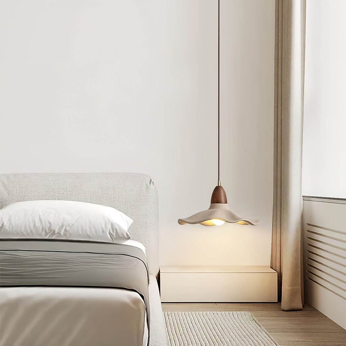 Cement Wave Pendant Light – Sculptural Concrete Pendant for Modern Interiors