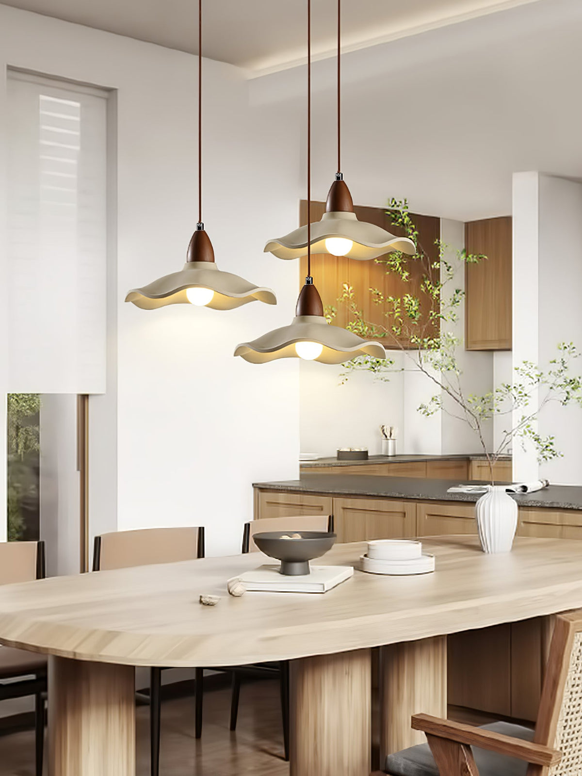 Cement Wave Pendant Light – Sculptural Concrete Pendant for Modern Interiors