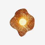 Cera Flare Sculptural Marble Wall Sconce with Warm Ambient Glow
