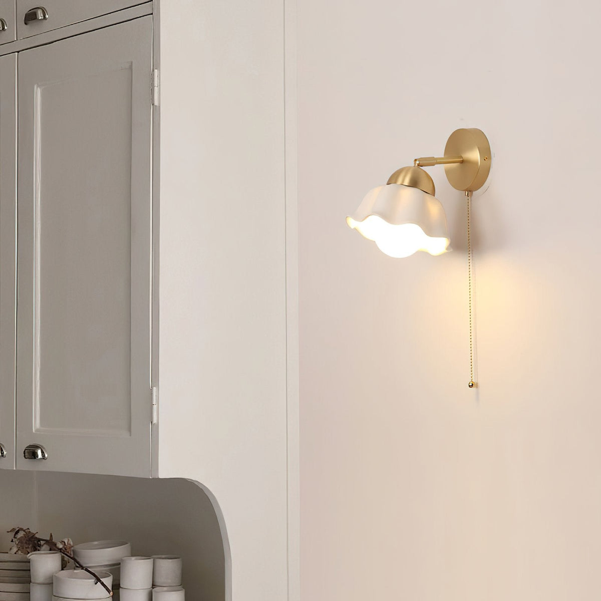 Ceramic Flower Wall Lamp