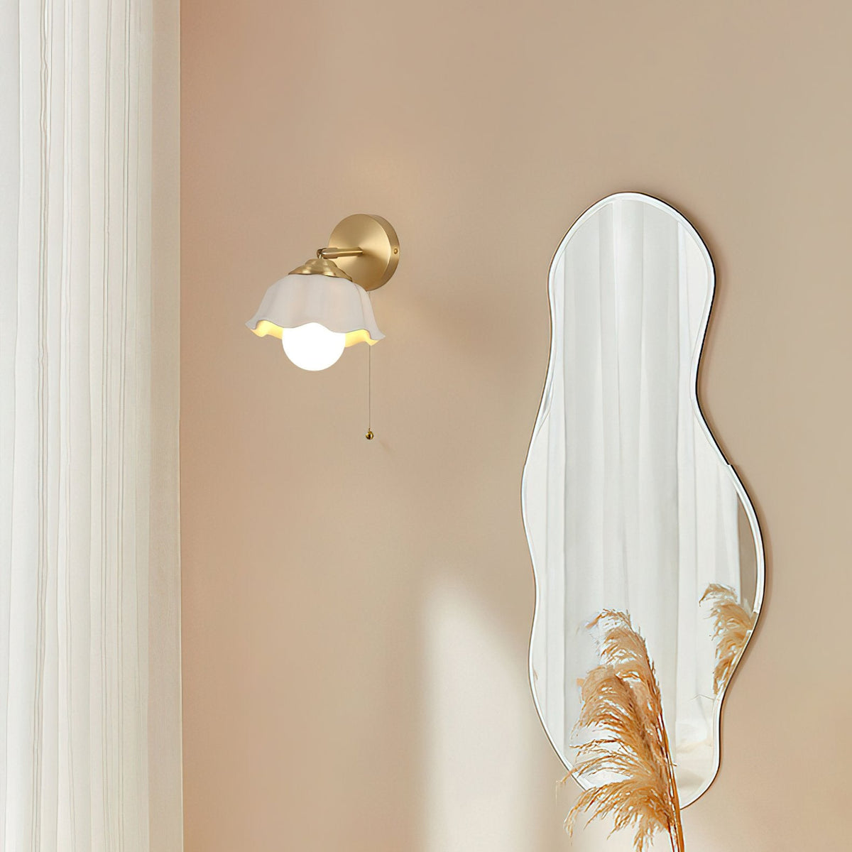 Ceramic Flower Wall Lamp