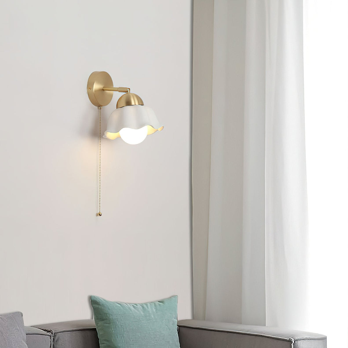 Ceramic Flower Wall Lamp