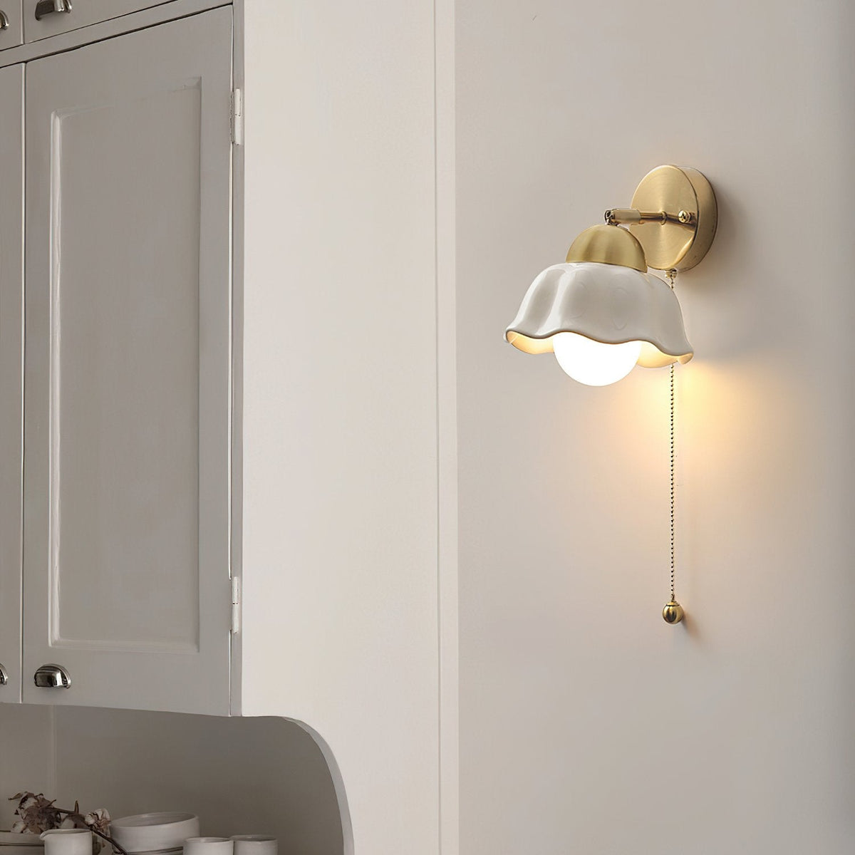 Ceramic Flower Wall Lamp