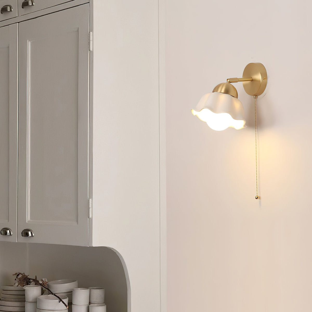 Ceramic Flower Wall Lamp