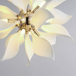 Ceramic Petal Chandelier | Modern Floral Pendant Light for Dining & Living Rooms