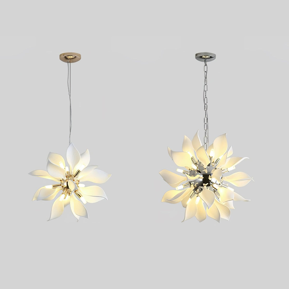 Ceramic Petal Chandelier | Modern Floral Pendant Light for Dining & Living Rooms
