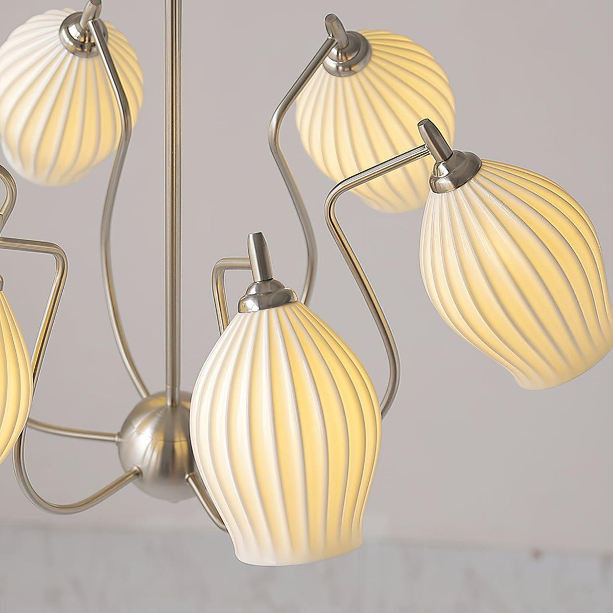 ceramic-ribbed-chandelier